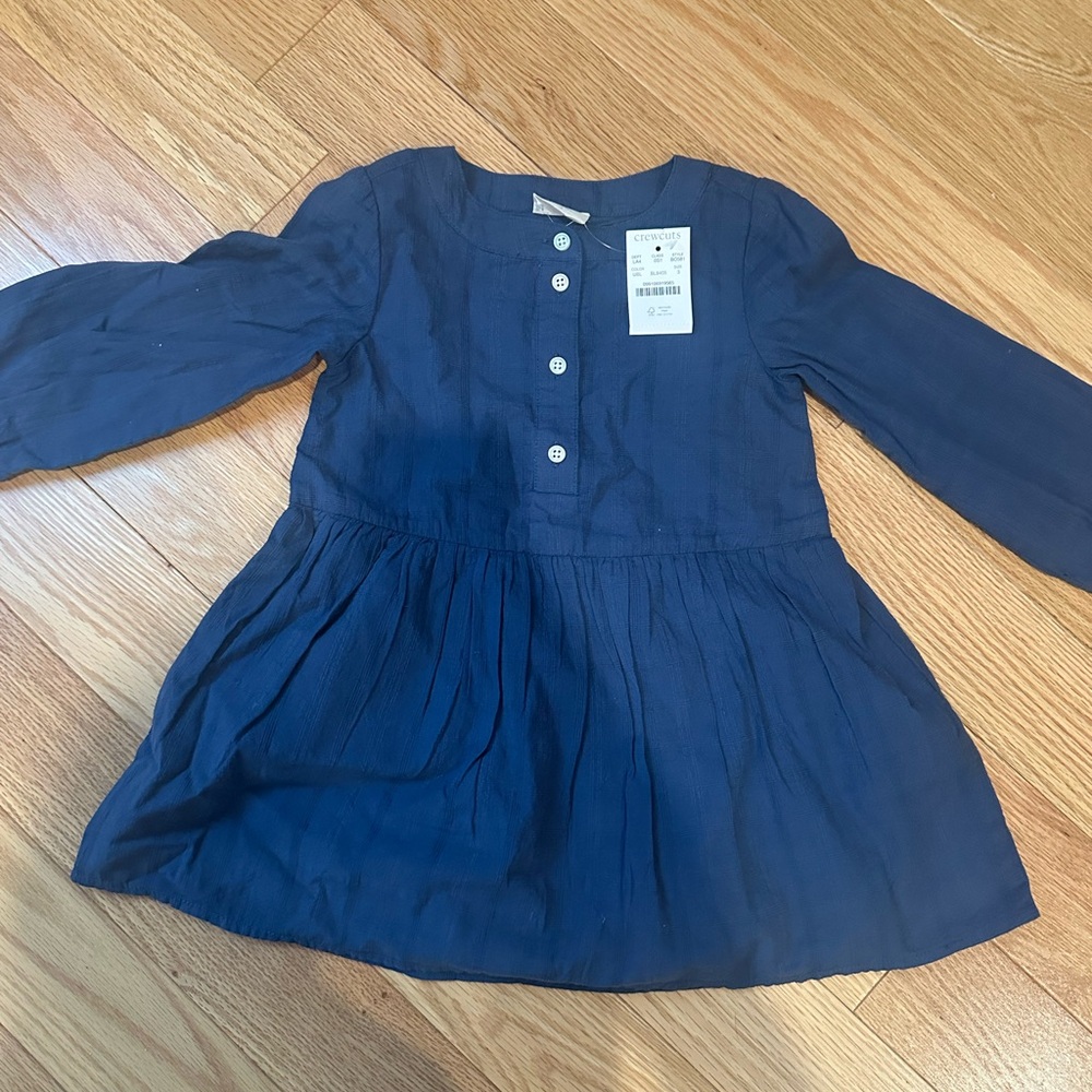 Crewcuts Blue Casual Sundress with Bishop Sleeves